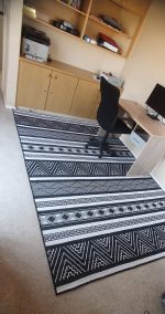 Aztec Black White Rug
