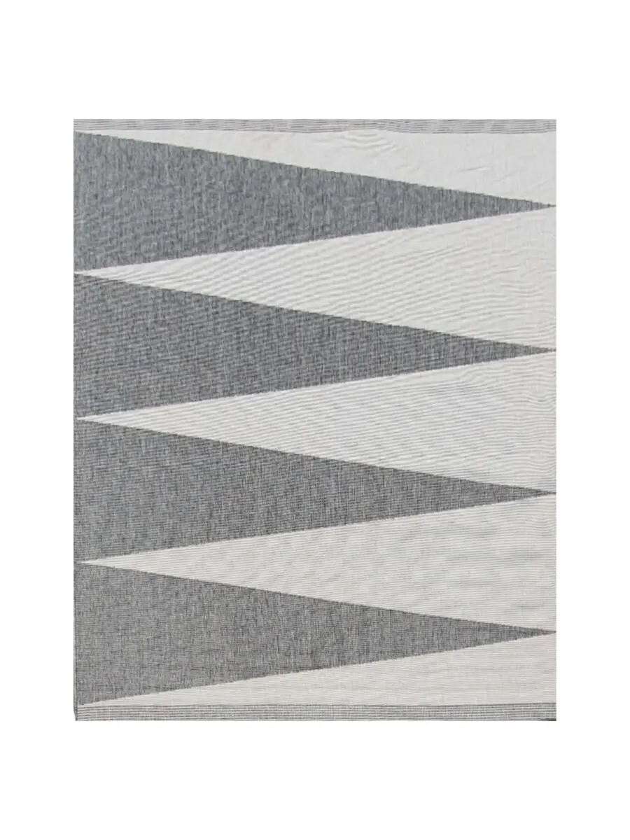 grey white zig zag outdoor rug