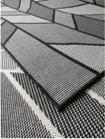 Black & Dark Grey outdoor rug