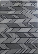 Flatweave Modern Design Reversible Indoor & Outdoor Rug Grey Style ODR017