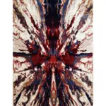 modern red colorful rug
