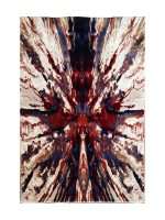 modern red colorful rug