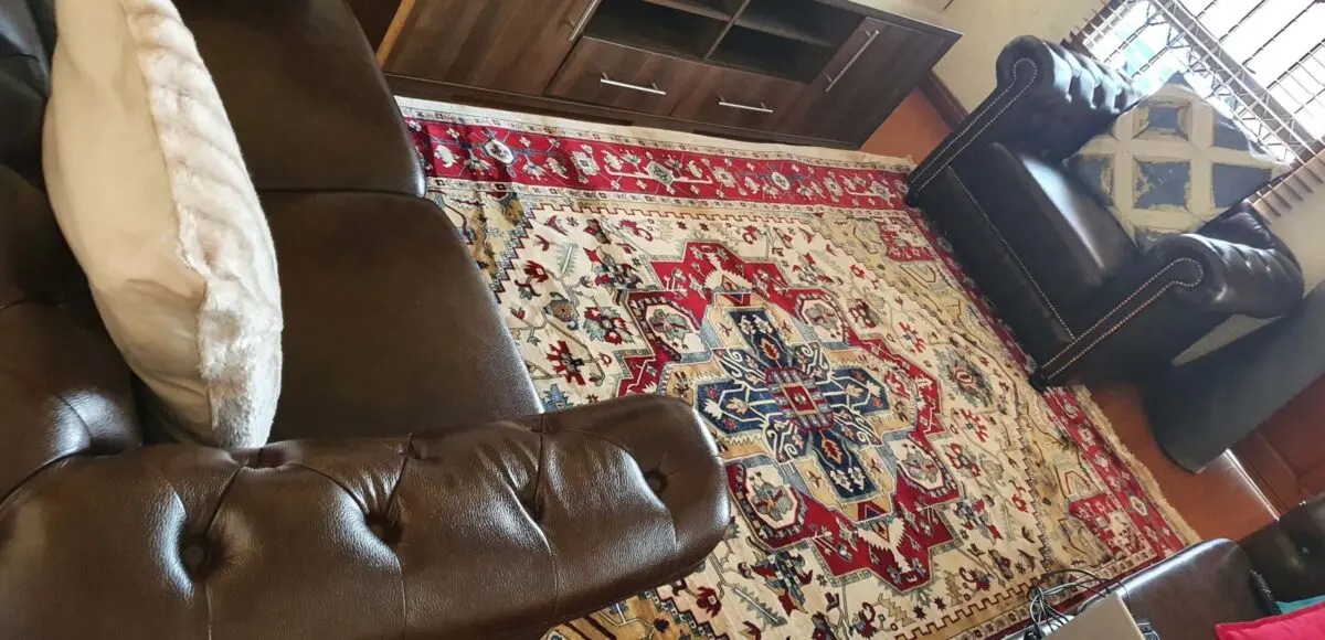 Beige red Persian rug