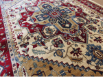 Red cream persian rug
