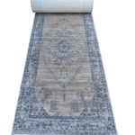 vintage brown and blue carpet runner