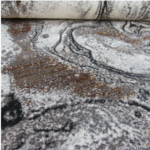 modern brown grey white rug