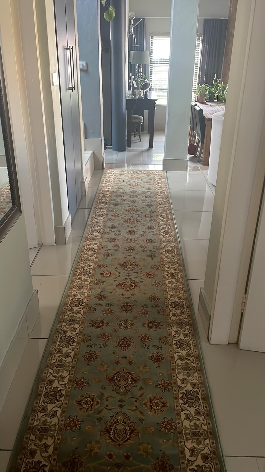 Kirman Blue Runner Kirman Blue 4m Persian Runner