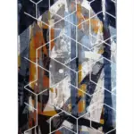 Modern carpets and rugs for sale - blue grey yellow rug