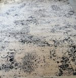 Modern Abstract Design Rug - Cream & Black (Style: MDR014) - Image 2