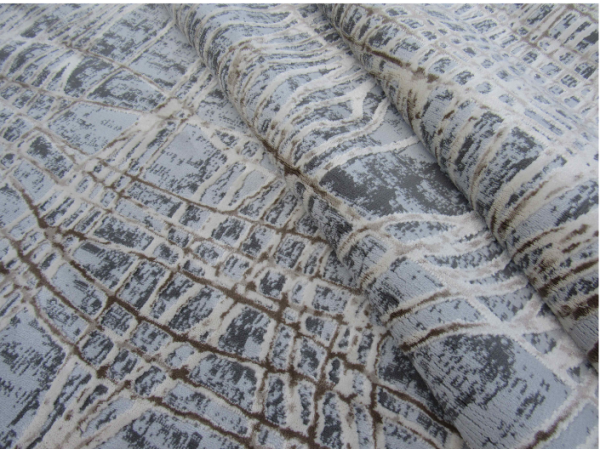Modern String Rug - Grey & Brown - (Style: MDR019) - Image 2