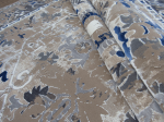 washed brown blue rug