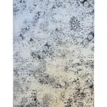 Modern Abstract Design Rug - Cream & Black