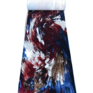modern red blue colorful passage runner