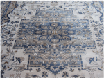 brown bue vintage rug