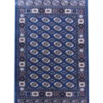 Persian Inspired Bukhara Rug- Blue & White