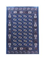 Persian Inspired Bukhara Rug- Blue & White