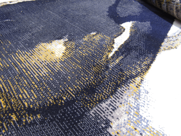 modern blue Turkish rug