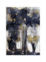 Modern Abstract Art Rug – Blue, Yellow & Grey (Style: MDR052)