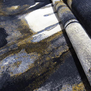 modern blue yellow carpet