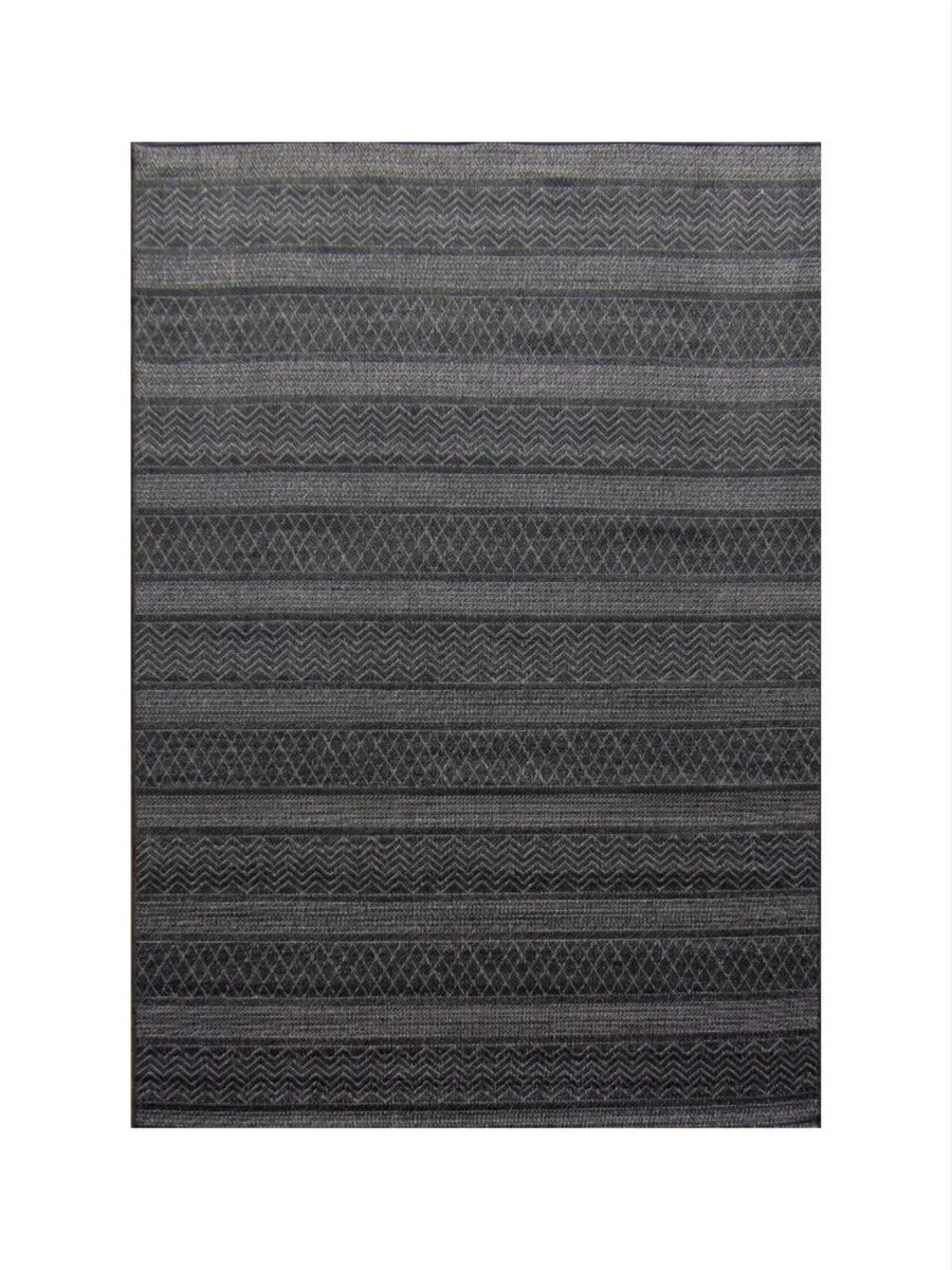Black Grey Charcoal Patio outdoor rug