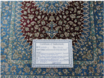 persian blue red silk rug