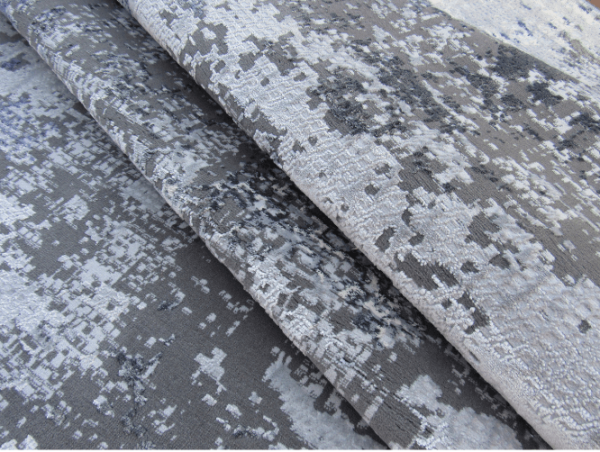 grey abstract modern rug
