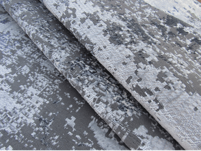 grey abstract modern rug