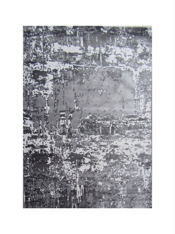Modern Abstract Rug – Cream & Black (Style: MDR056) - Image 1