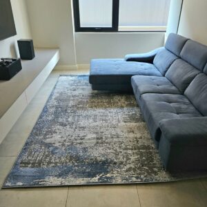 blue grey modern rug for sale
