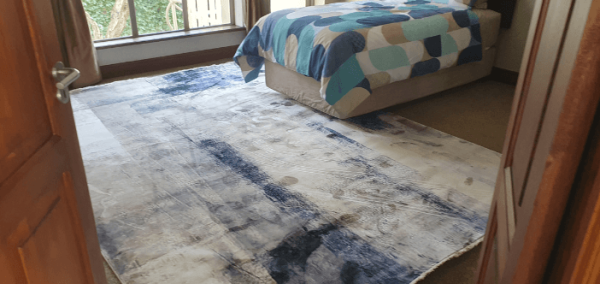 Modern Blue beige rug