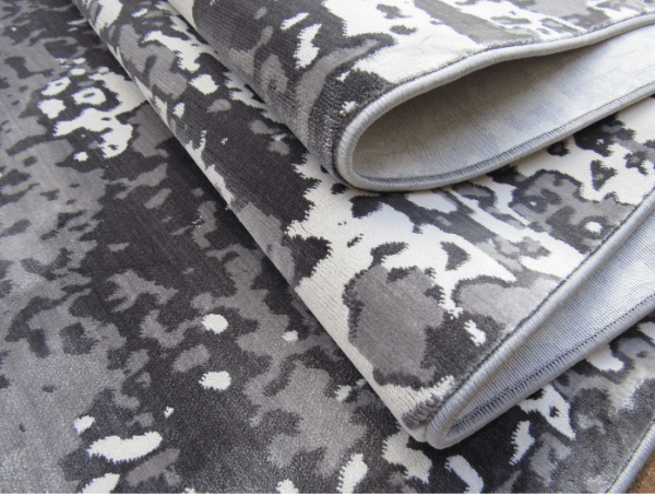 grey white rug