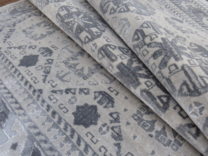 Grey Oriental lounge rug persian oriental grey rug