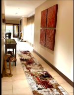 modern red hallway carpet