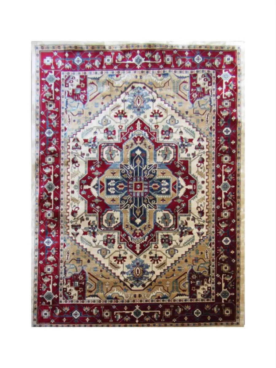 Persian Large Area Rug Persian Kazac Oriental Cream and Red Rug