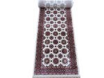Persian Inspired Bukhara 4m Runner – White & Red  (Style: PRR042)