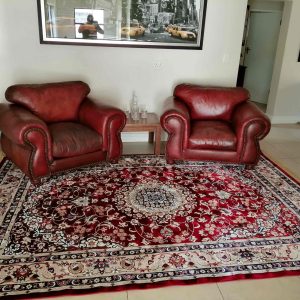 Persian red area rug