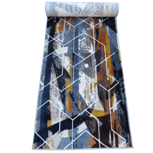 modern yellow blue runner
