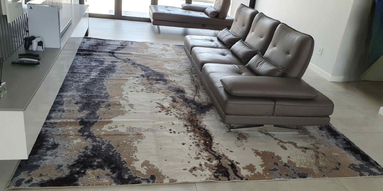 Modern Grey beige rug