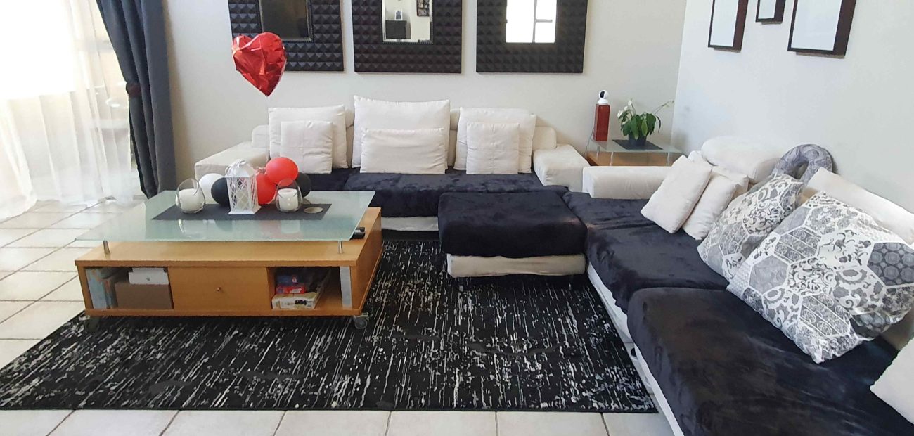 black grey modern rug