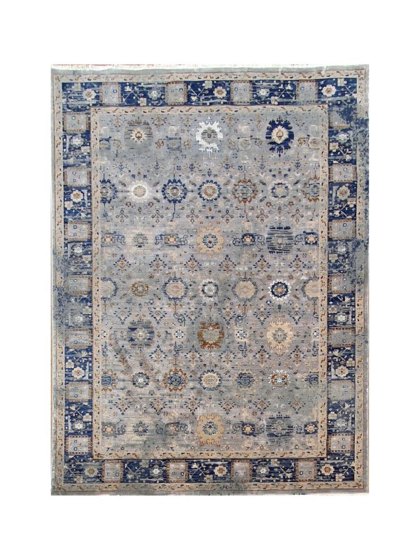 vintage grey blue rug