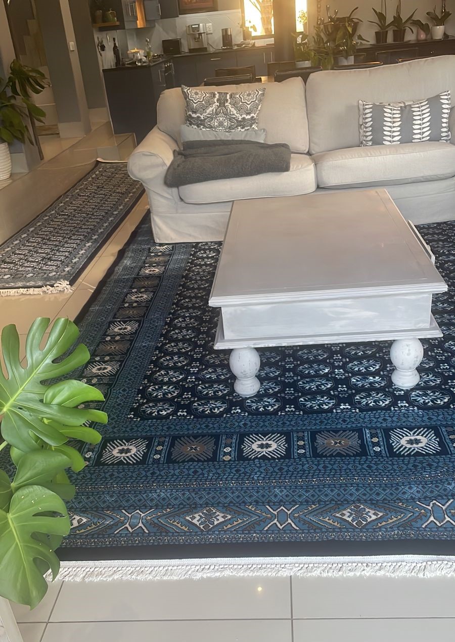 Blue Bukhara persian area rug Blue Oriental Traditional rug