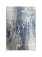Modern Contemporary blue beige carpet