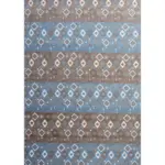 Modern Reversible Chenille Rug – Trellis Tribal Design – Blue Brown & White (Style: MDR074)