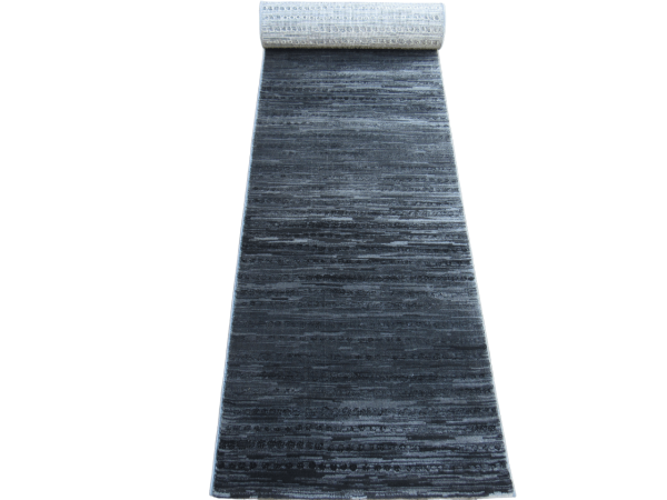Black Grey Modern Office runner - BK Carpets and Rugs
