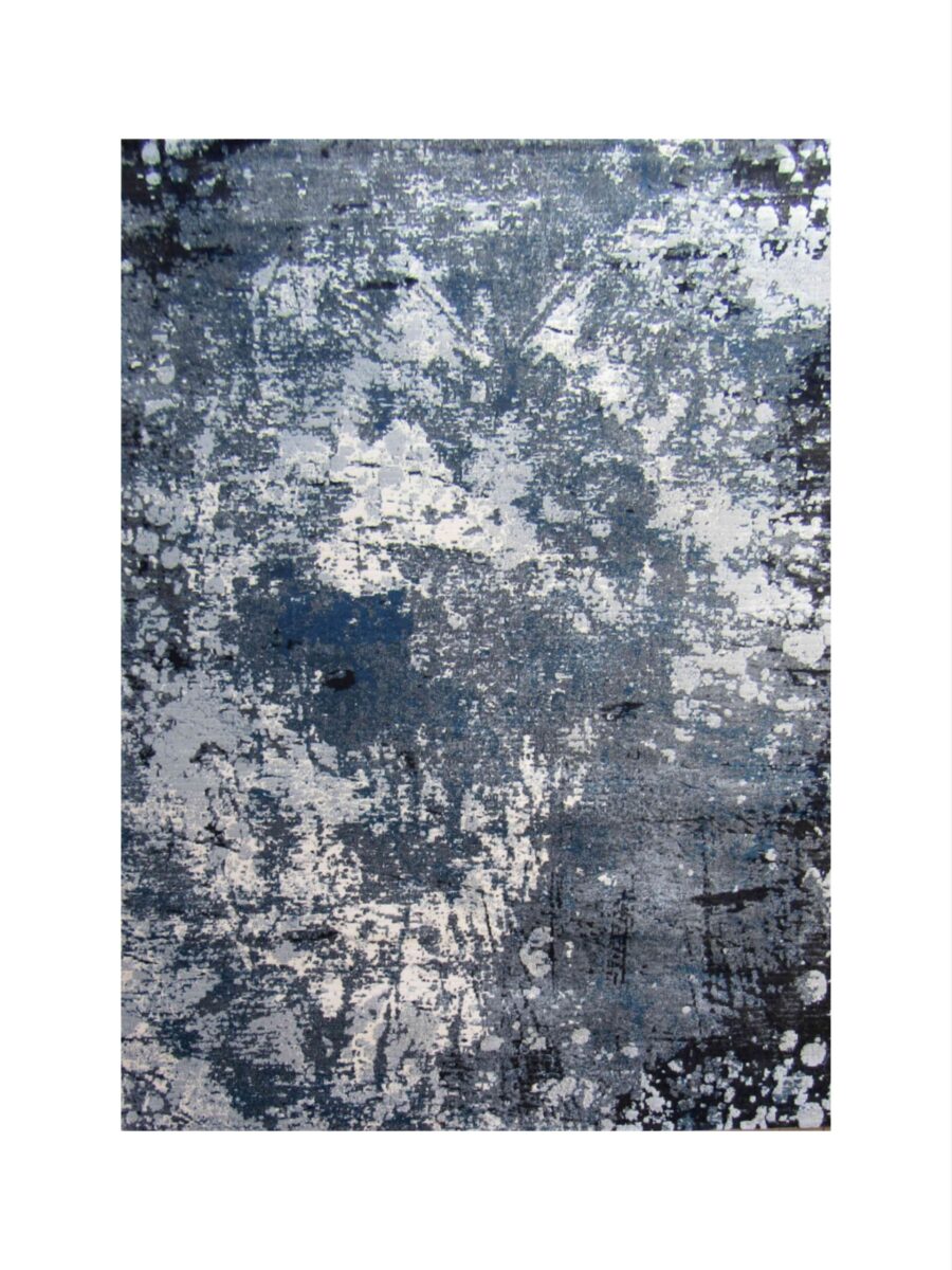 Modern Contemporary Blue And Grey Rugs BK Carpets Online