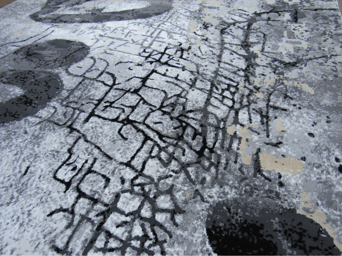 Morelli Grey Rug Modern Grey Black lounge carpet