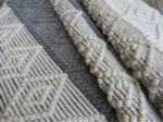 Round Beige Grey Round Rug