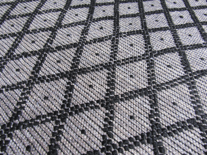 Modern Indian Handwoven Rug – Black & Grey Design (Style: IR29) – BK ...
