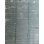 plain blue Modern handmade rug