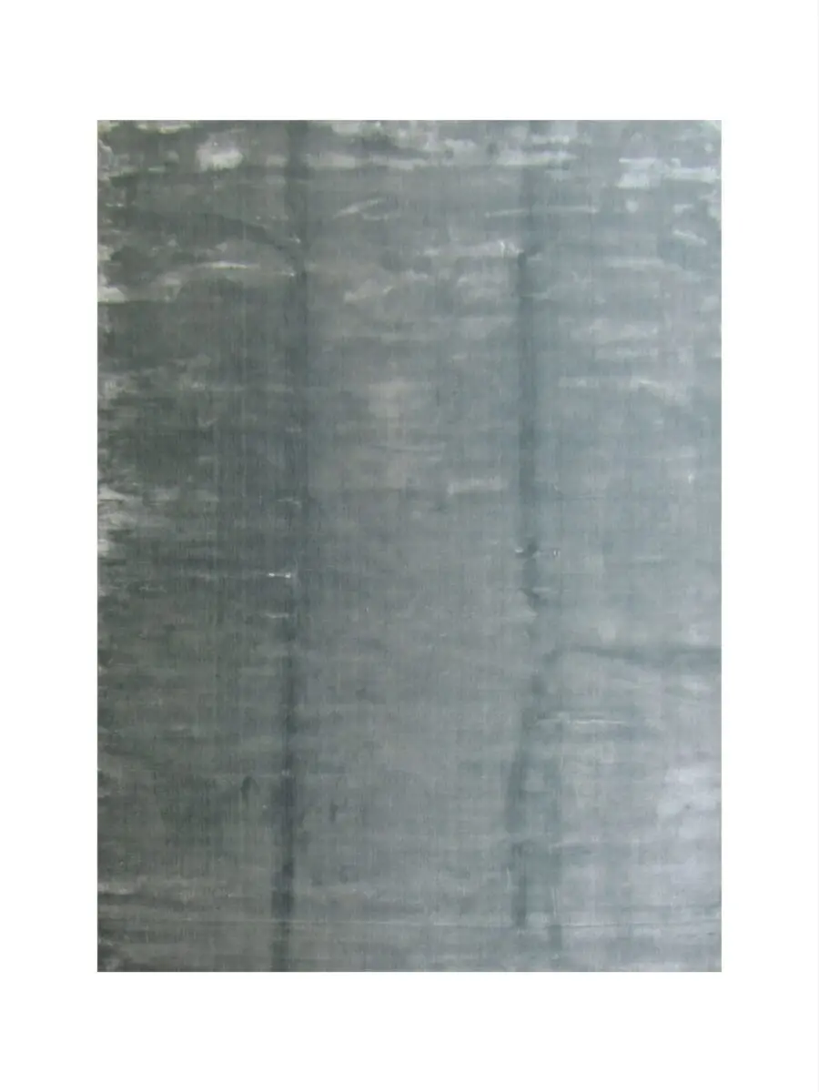 plain blue Modern handmade rug